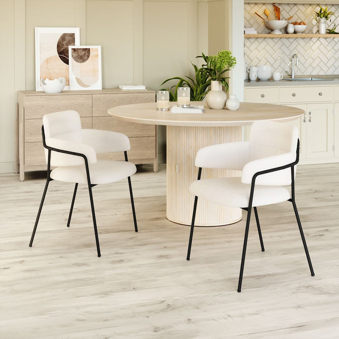 Zuo Modern Marcel Dining Chair Set of 2, Cream