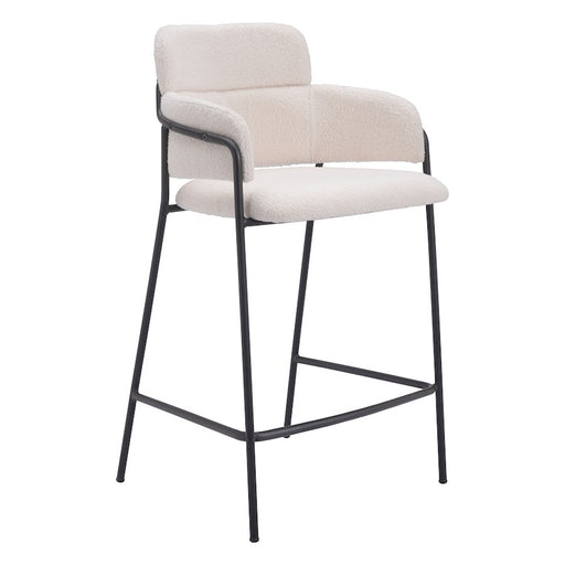 Zuo Modern Marcel Counter Stool Set of 2, Cream