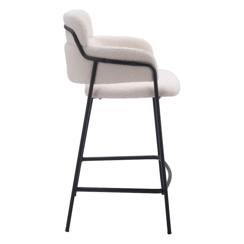 Zuo Modern Marcel Counter Stool Set of 2, Cream