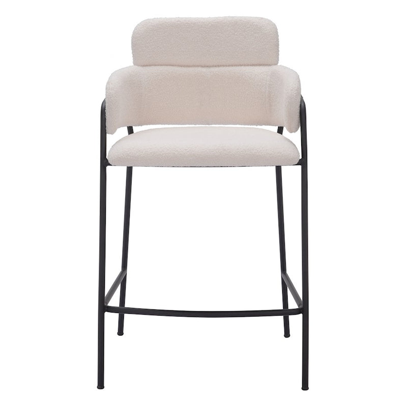 Zuo Modern Marcel Counter Stool Set of 2, Cream