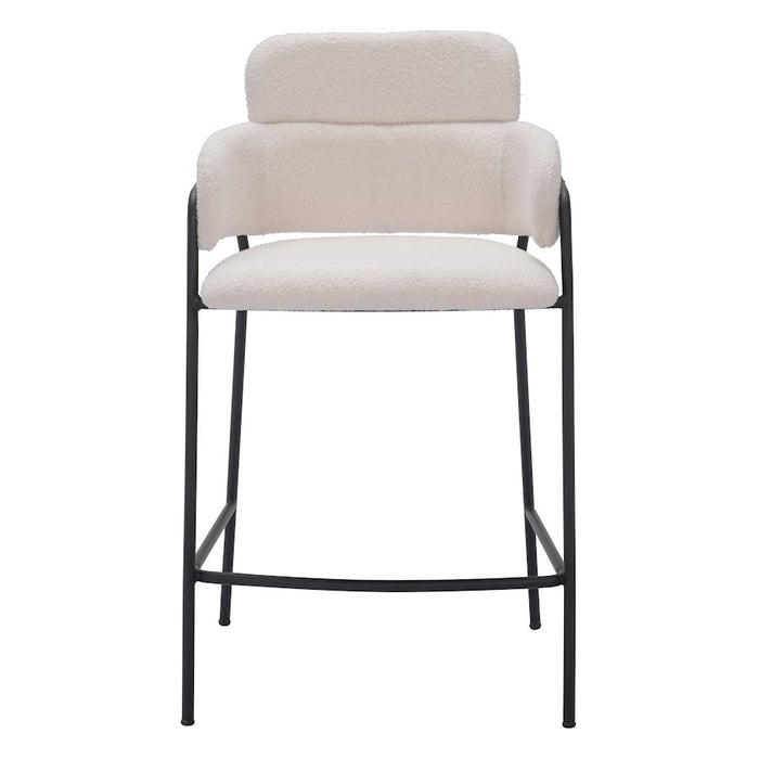 Zuo Modern Marcel Counter Stool Set of 2, Cream