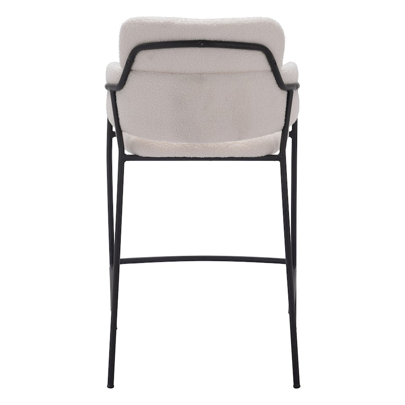 Zuo Modern Marcel Counter Stool Set of 2, Cream