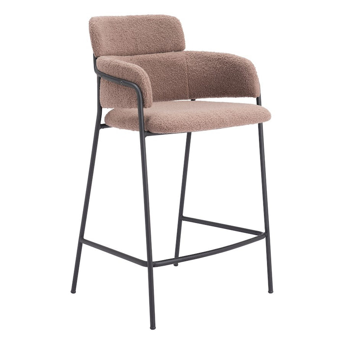 Zuo Modern Marcel Counter Stool Set of 2, Brown