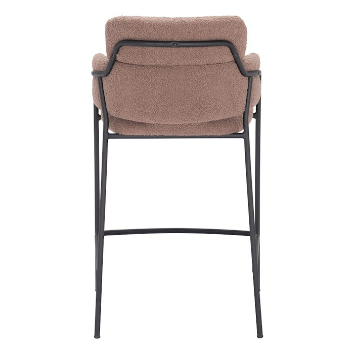 Zuo Modern Marcel Counter Stool Set of 2, Brown