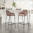 Zuo Modern Marcel Counter Stool Set of 2, Brown