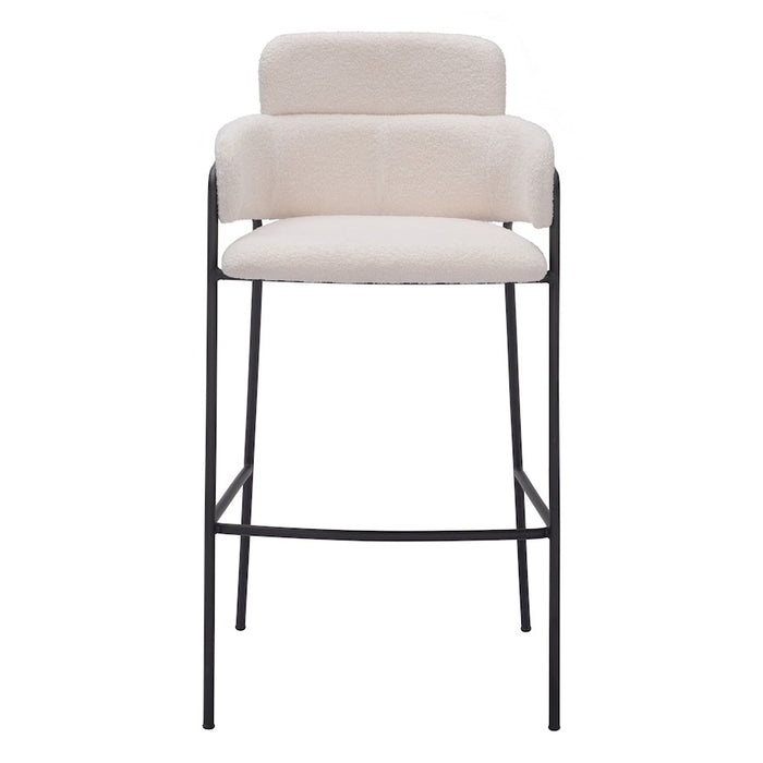 Zuo Modern Marcel BarStool Set of 2, Cream