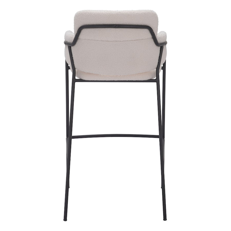 Zuo Modern Marcel BarStool Set of 2, Cream
