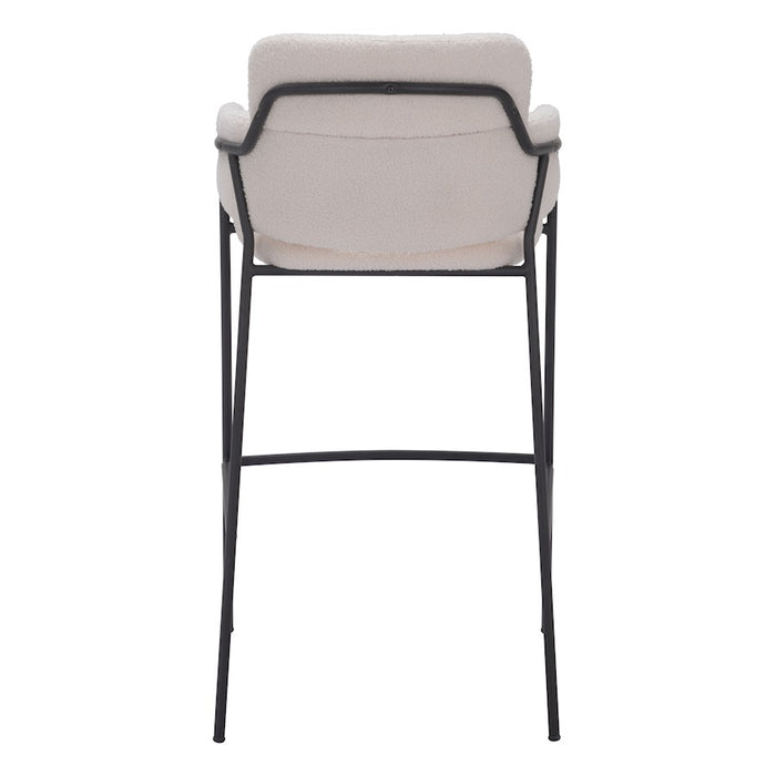 Zuo Modern Marcel BarStool Set of 2, Cream