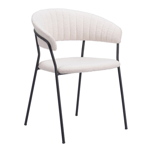 Zuo Modern Josephine Dining Chair Set of 2, Cream