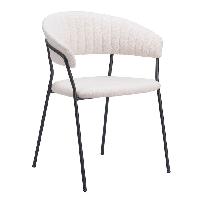 Zuo Modern Josephine Dining Chair Set of 2, Cream
