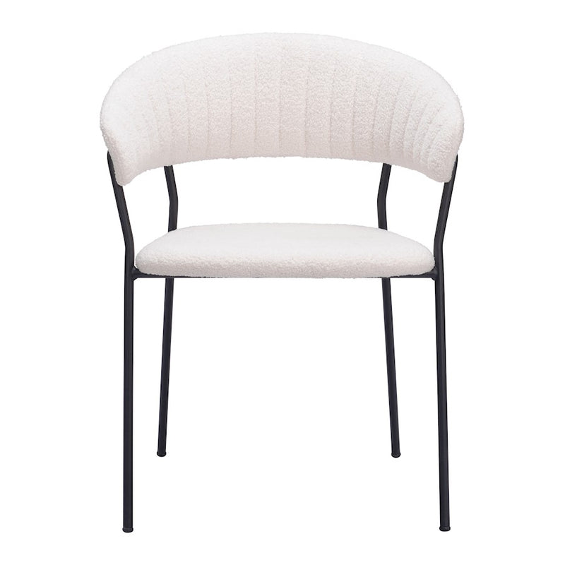 Zuo Modern Josephine Dining Chair Set of 2, Cream