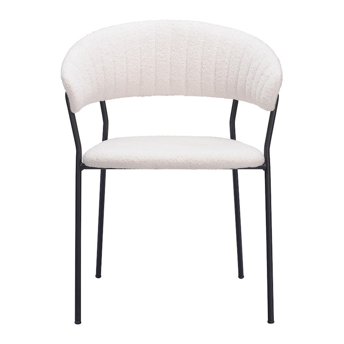 Zuo Modern Josephine Dining Chair Set of 2, Cream
