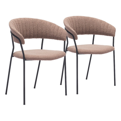 Zuo Modern Josephine Dining Chair Set of 2, Brown - 109670