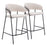 Zuo Modern Josephine Counter Stool Set of 2, Cream - 109671