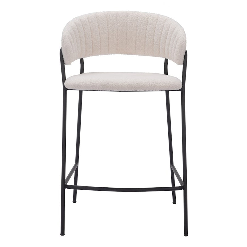 Zuo Modern Josephine Counter Stool Set of 2, Cream