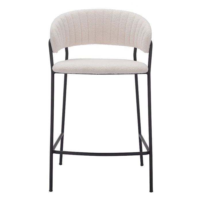 Zuo Modern Josephine Counter Stool Set of 2, Cream