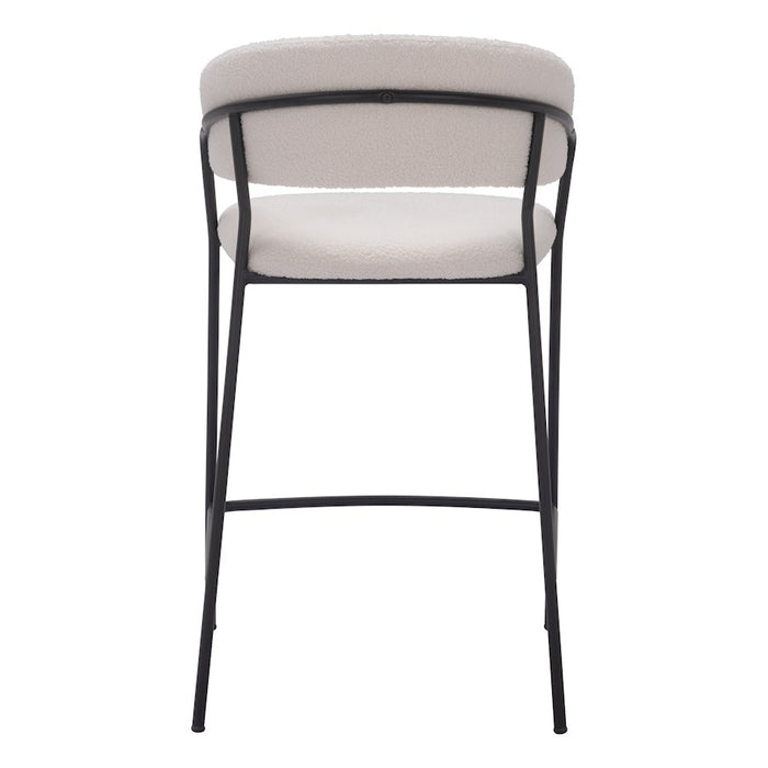 Zuo Modern Josephine Counter Stool Set of 2, Cream