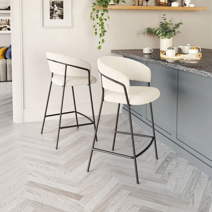 Zuo Modern Josephine Counter Stool Set of 2, Cream