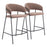 Zuo Modern Josephine Counter Stool Set of 2, Brown - 109672