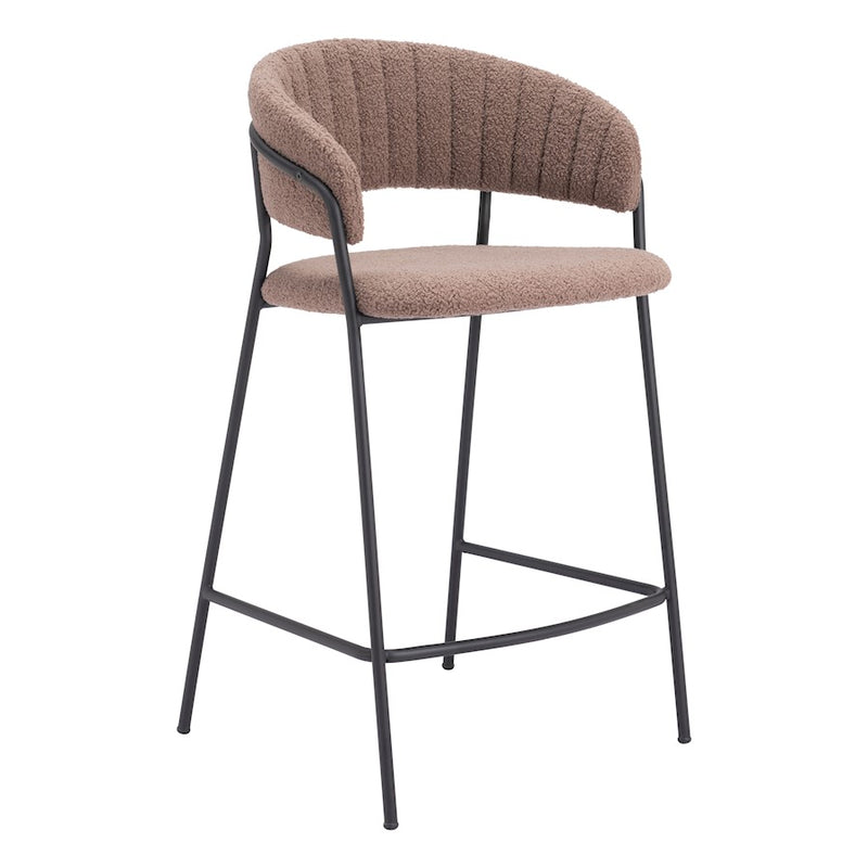 Zuo Modern Josephine Counter Stool Set of 2, Brown