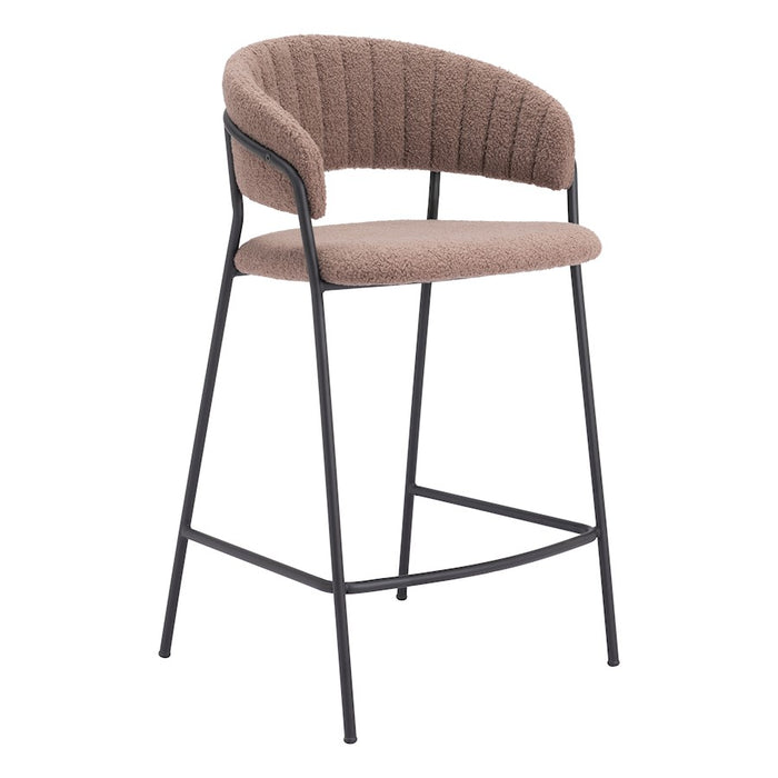 Zuo Modern Josephine Counter Stool Set of 2, Brown