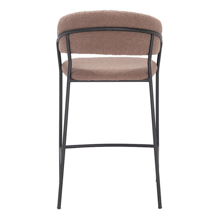 Zuo Modern Josephine Counter Stool Set of 2, Brown