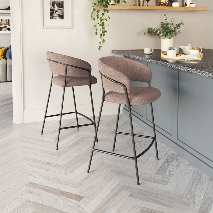 Zuo Modern Josephine Counter Stool Set of 2, Brown