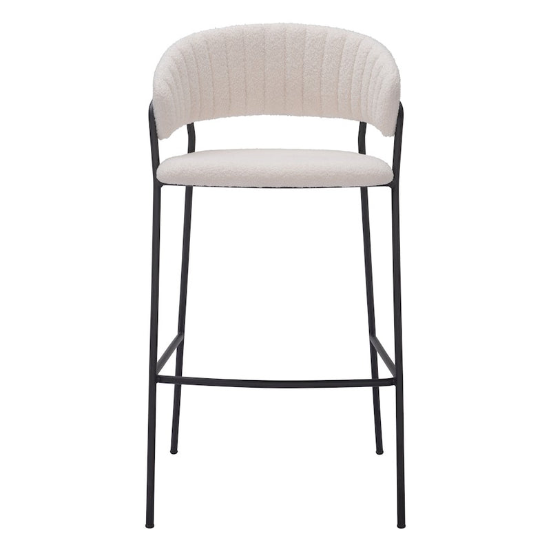 Zuo Modern Josephine BarStool Set of 2, Cream