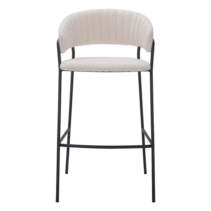 Zuo Modern Josephine BarStool Set of 2, Cream