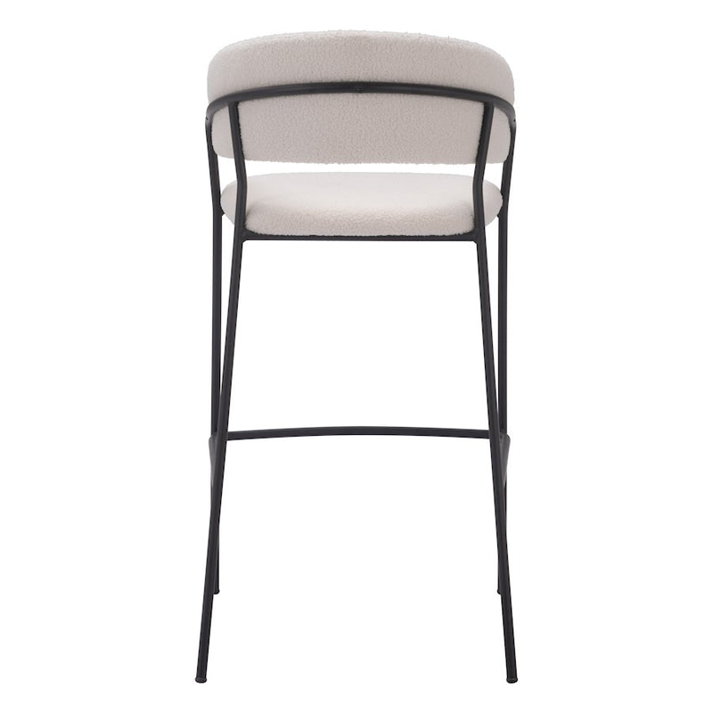 Zuo Modern Josephine BarStool Set of 2, Cream
