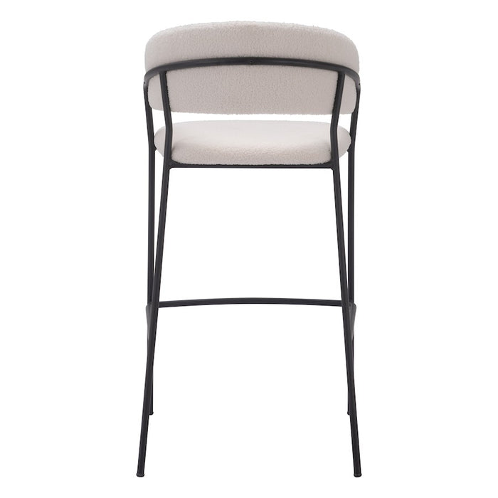 Zuo Modern Josephine BarStool Set of 2, Cream