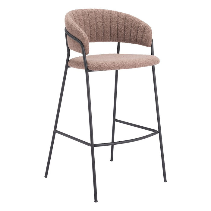 Zuo Modern Josephine BarStool Set of 2, Brown