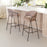 Zuo Modern Josephine BarStool Set of 2, Brown