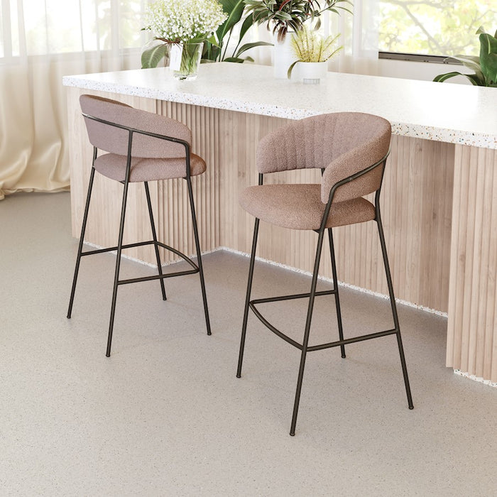 Zuo Modern Josephine BarStool Set of 2, Brown