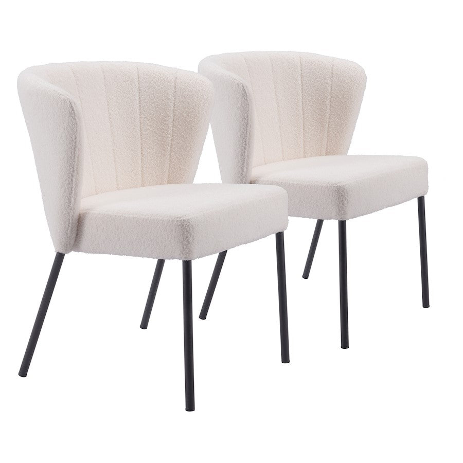Zuo Modern Aimee Dining Chair Set of 2, Cream - 109677