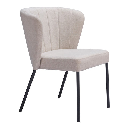 Zuo Modern Aimee Dining Chair Set of 2, Beige