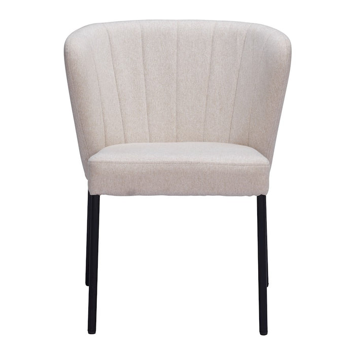 Zuo Modern Aimee Dining Chair Set of 2, Beige