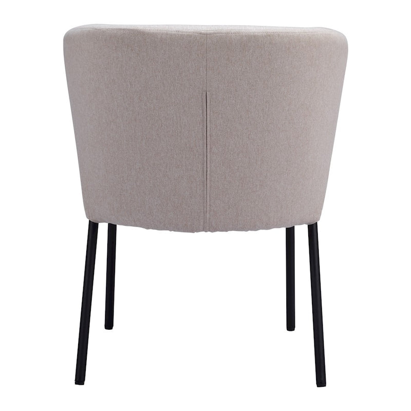 Zuo Modern Aimee Dining Chair Set of 2, Beige