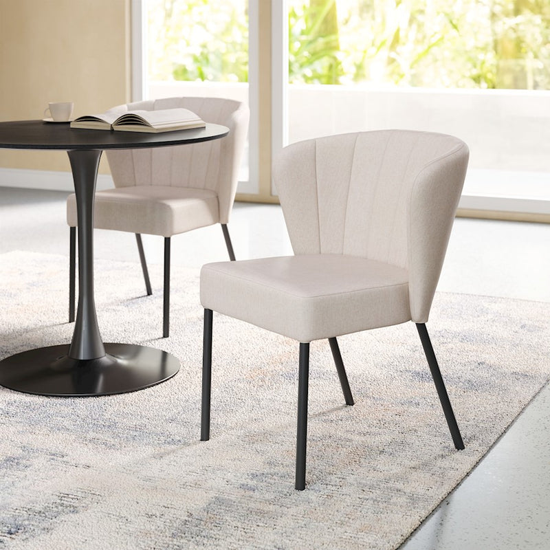 Zuo Modern Aimee Dining Chair Set of 2, Beige