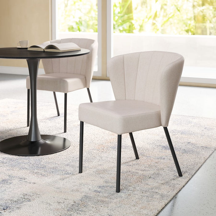 Zuo Modern Aimee Dining Chair Set of 2, Beige