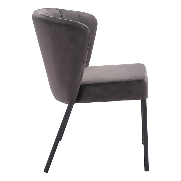 Zuo Modern Aimee Dining Chair Set of 2, Gray
