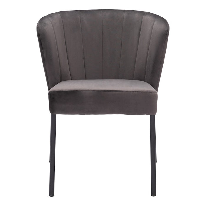 Zuo Modern Aimee Dining Chair Set of 2, Gray