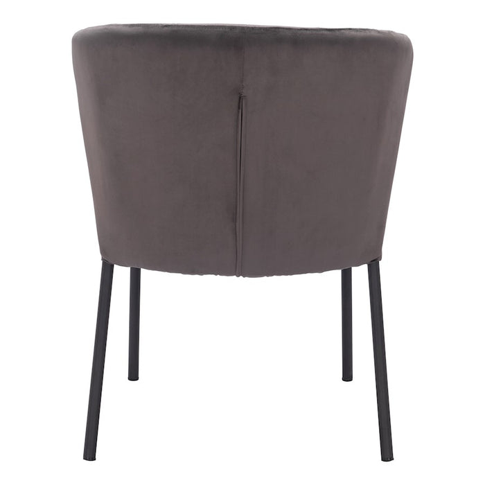 Zuo Modern Aimee Dining Chair Set of 2, Gray