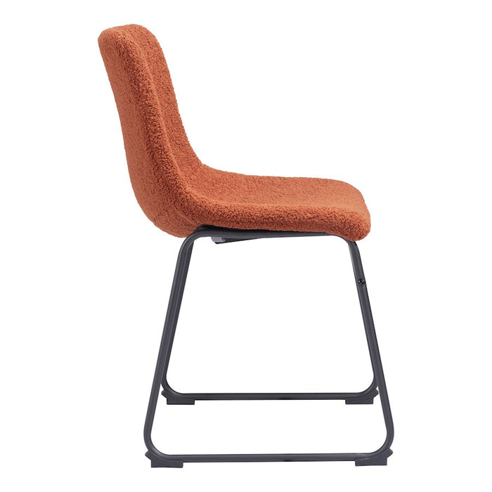 Zuo Modern Smart Dining Chair Set of 2, Burnt Orange