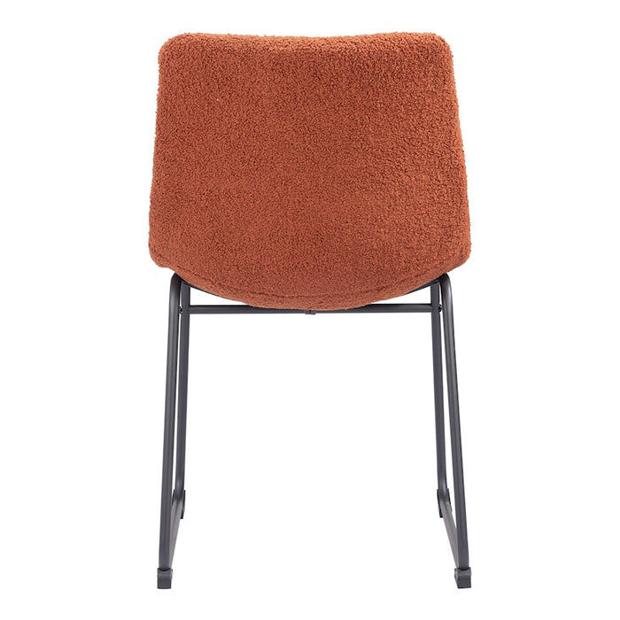Zuo Modern Smart Dining Chair Set of 2, Burnt Orange