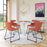 Zuo Modern Smart Dining Chair Set of 2, Burnt Orange