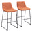 Zuo Modern Smart BarStool Set of 2, Burnt Orange - 109682