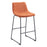 Zuo Modern Smart BarStool Set of 2, Burnt Orange