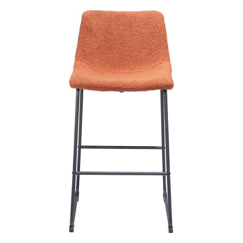 Zuo Modern Smart BarStool Set of 2, Burnt Orange