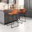 Zuo Modern Smart BarStool Set of 2, Burnt Orange